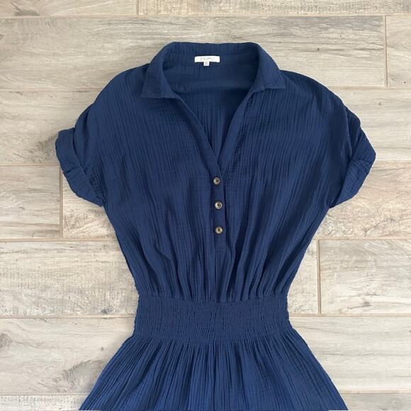 Z Supply Suntide Gauze Romper Size: Medium Color: Navy - Picture 4 of 9